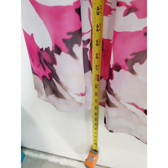 VTG Cache Dress Womens 0 Floral Print Evening Gown Prom Formal Strapless White - Picture 10 of 11